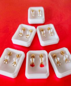 Aretes tornillo cristal