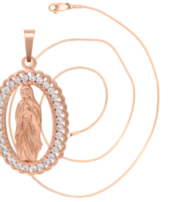 Collar Virgen de Guadalupe Rosé
