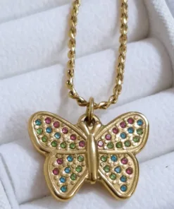 Collar Mariposa Multicolor