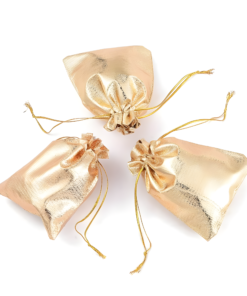 Bolsa de Joyería Dorada (docena)
