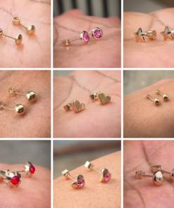 Aretes Abridores Baño Oro 18k