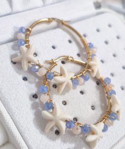 Aretes Argollas Estrella Marina