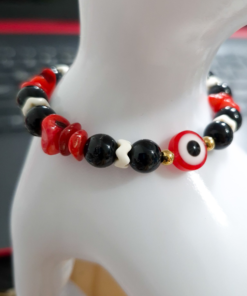 Pulsera Ojo Protector de Ónix - Unisex