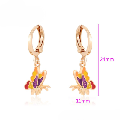 A352 Aretes Mariposa Multicolor