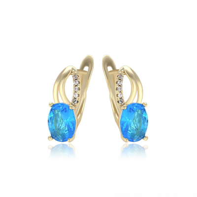 A423-ARETES AGUAMARINA