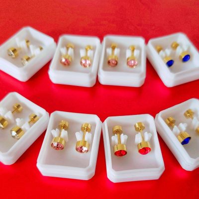 ARETES TORNILLO PIEDRA CRISTAL