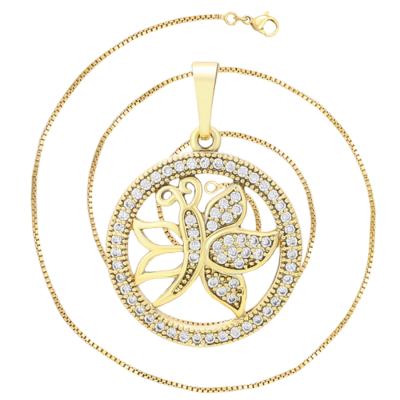 C109 COLLAR MARIPOSA CRISTAL