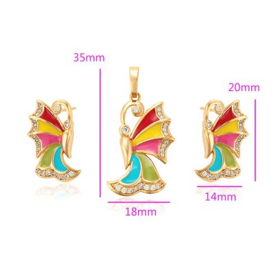 S169 SET MARIPOSA PINTADITA CRISTAL-1