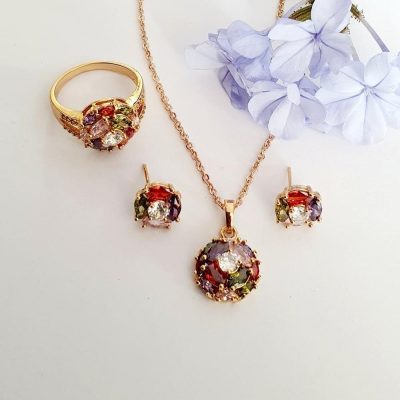 SET ELEONORA + ANILLO TALLA 7 S164